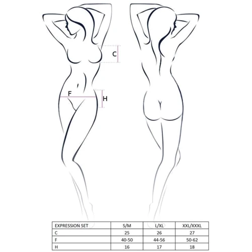 Сексуальный корсет Passion Exclusive FLORIS CORSET black XXL/XXXL