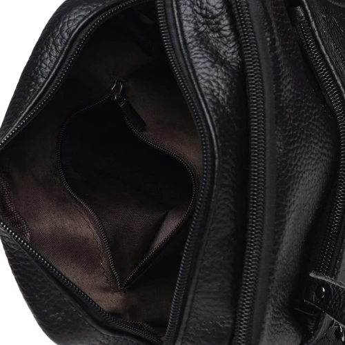 Мужская сумка планшет Borsa Leather черная (K11029-black): Материал Натуральная кожа