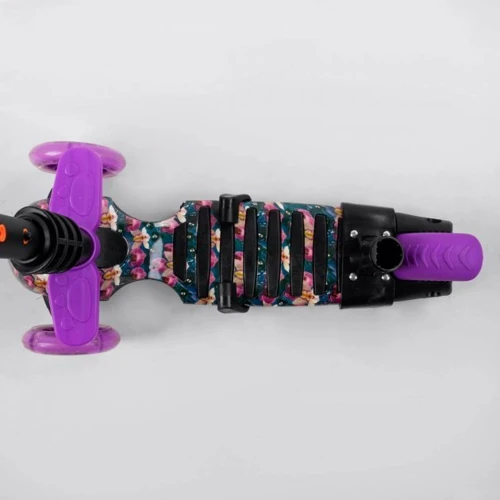 Самокат Best Scooter із захисним бампером фіолетовий (S 7864): Матеріал коліс полиуретан
