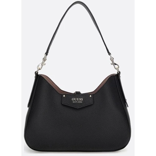 Женская сумка хобо GUESS ECO BRENTON HOBO черная (HWEVG839002-BLA): Застежка Механическая