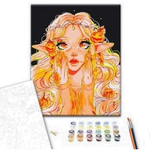 Картина по номерам Brushme Осенняя эльфийка @nila_art_art мetalic/флуоресцентные 40х50 см (BS53903): Производитель Brushme