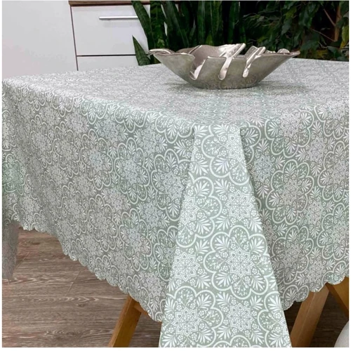 Скатерть Прованс Simfoni Lace on green 136х136 см (4823093428157): Форма Квадратная