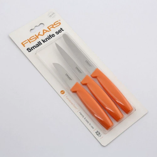Набір кухонних ножів Fiskars Functional Form для чищення овочів 3 шт. (1014272): Кількість предметів 3