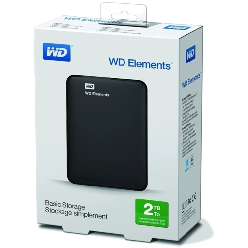 Зовнішній жорсткий диск WD Elements Portable 5 TB (WDBU6Y0050BBK): Розміри, мм 111x82x21