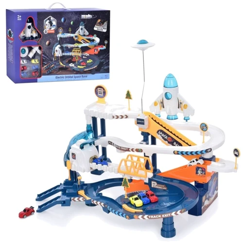 Парковка трек Космічна станція 2-поверховий з музикою та машинками (XZ-1066): Виробник Noname