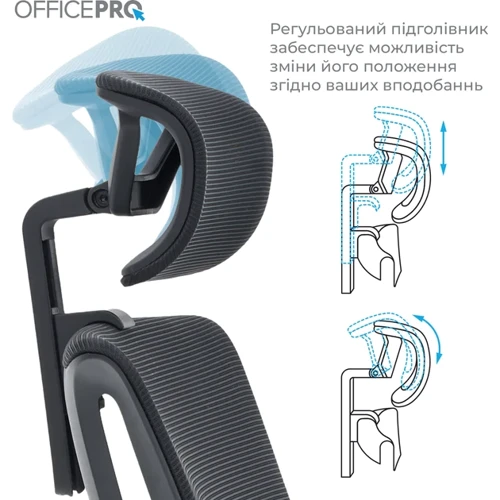 Офісне крісло Officepro Elegant OC660-B-B-B: Оснащення З коліщатками, З хрестовиною, Поперековий валик, підлокітники, Підголівник