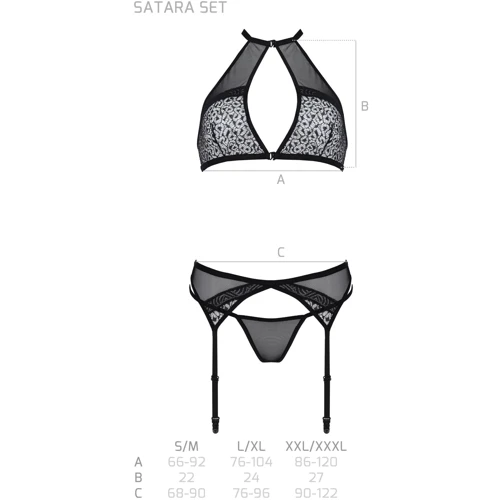 Комплект белья Passion SATARA SET Red S/M
