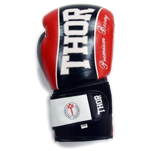 Перчатки боксерские THOR THUNDER 10oz /Кожа /красные фото 2