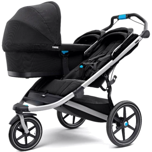 Прогулочная коляска Thule Urban Glide2 Double, Jet Black (TH10101927): Ширина шасси 80 см