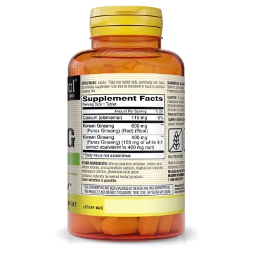Mason Natural Korean Ginseng Женьшень Корейський 1000 мг 60 таблеток: Форма випуску Таблетки