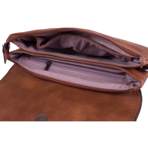 Женская сумка кросс боди Amelie Galanti коричневая (A991344-light-brown): Тип ручки Со съемной ручкой, Короткая ручка, Плечевой ремень, Со съемным ремнем