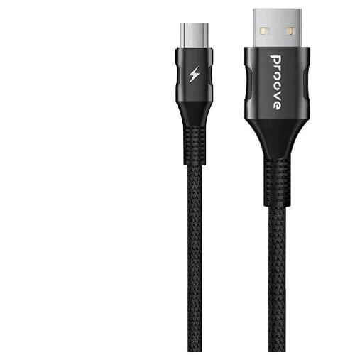 Кабель Proove USB Cable to microUSB Braided Scout 2.4A 1m Black