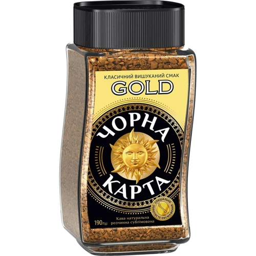 Кофе растворимый Чорна Карта Gold 190 г (8718868866318)