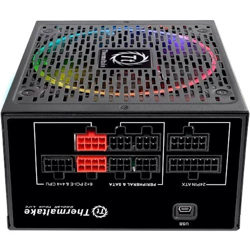 Блок живлення Thermaltake Toughpower DPS G 650W (PS-TPG-0650DPCGEU-G): Коннектори 24pin / 1х4 + 4 pin / 8 HDD / 8 SATA / 4x6 + 2pin