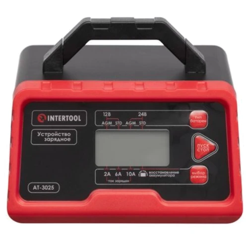 Автомобильное зарядное устройство Intertool AT-3025: Напряжение заряжаемого аккумулятора, В 24