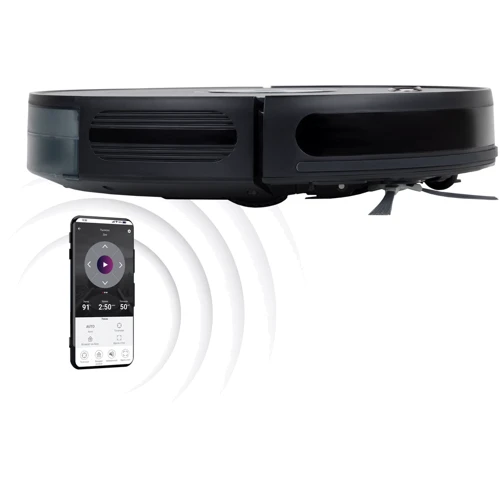 Робот уборщик Polaris PVCR 3200 IQ Home Aqua Карбон: Дополнительно Циклонная система фильтрации, Для маленькой квартиры, Для больших помещений, 2 в 1, Удаленное управл