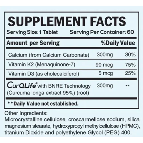 Earth`s Creation Bone Health with CurQLife Витамины для костей и суставов 60 таблеток: Тип Витамин D