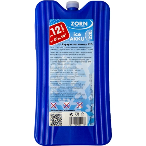 Аккумулятор холода ZORN 1x220g, синий: Производитель ZORN