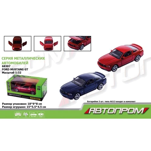 Машинка АвтоПром Ford Mustang GT 1:32 (68307)