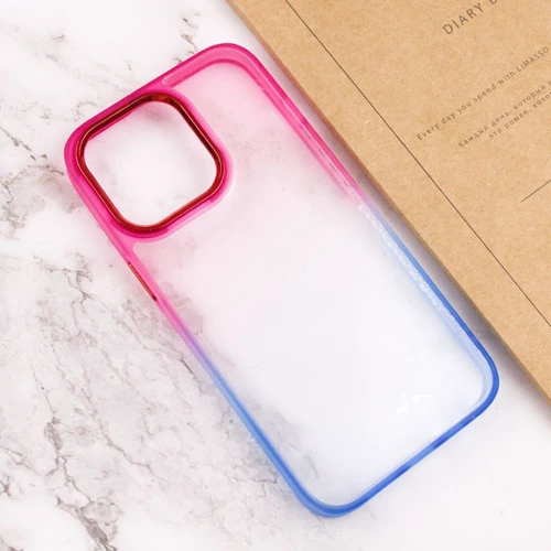 Чехол для iPhone TPU Case TPU+PC Fresh Sip Blue/Pink for iPhone 13 Pro Max: Материалы поликарбонат и полиуретан