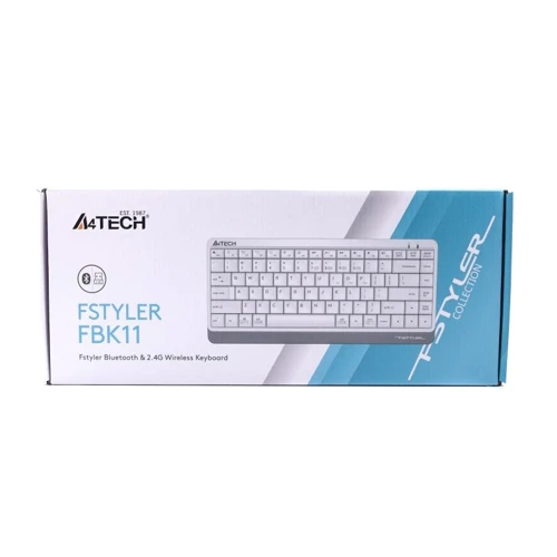Клавіатура A4Tech FBK11 Wireless White: Тип клавіш мембранный