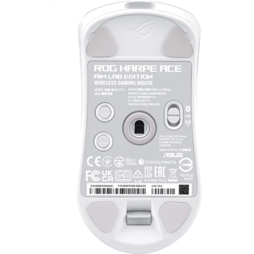 Мышь ASUS ROG Harpe Ace Aim Lab Edition Bluetooth/Wireless White (90MP02W0-BMUA10): Тип сенсора оптический