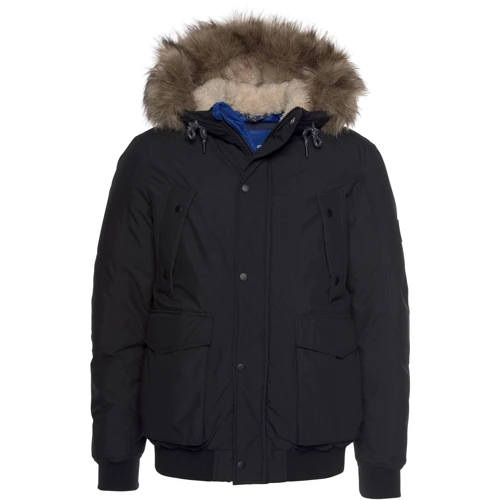 Куртка Jack & Jones 19846117 48 черная демисезон с капюшоном: Фасон Укороченный