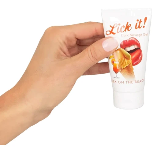 Веганський масажний гель на водній основі Lick it SEX ON THE BEACH, 50 мл