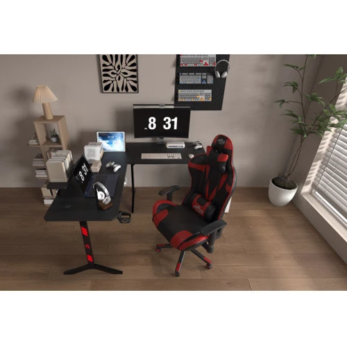 Геймерский стол GT Racer 146x146x60x73 см Black (T-1247)