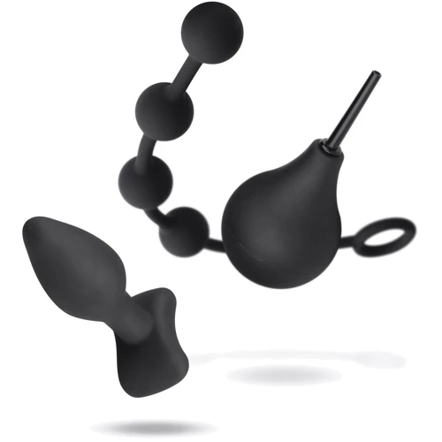 Набор новичка для анальной стимуляции Nexus ANAL BEGINNER KIT, спринцовка, анальные бусы и пробка