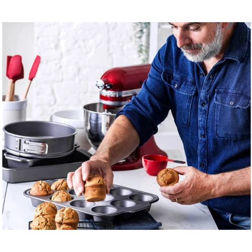 Форма для выпечки мафинов KitchenAid, 41х28х4 см, на 12 шт. (CC003296-001): Крышка Нет
