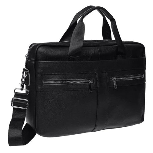 Мужская сумка мессенджер Borsa Leather черная (k11120a-black): Пол Мужской