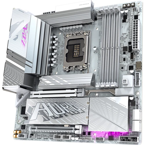 Gigabyte Z890M AORUS ELITE WIFI7 ICE: Разъемы на плате SATA 3.0, M.2, USB 2.0, USB 3.2 Gen 1, USB Type-C
