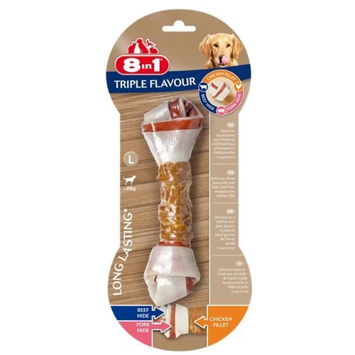 Лакомство 8in1 Triple Flavour кость жевательная L (4048422144571)