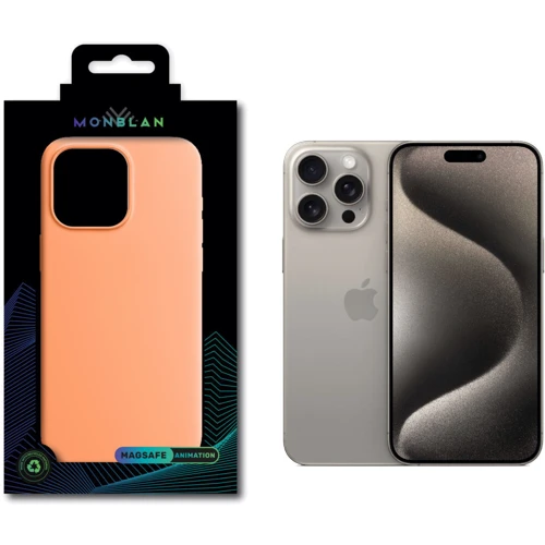 Чохол для iPhone Monblan Silicone Case MagSafe Orange Sorbet для iPhone 15 Pro: Колір оранжевый