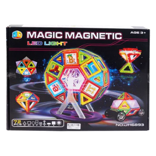 Магнитный конструктор Bambi Magic Magnetic 72 детали (JH6893)