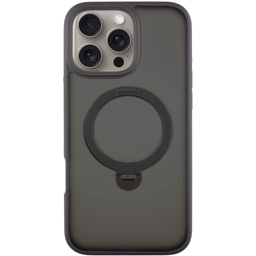 Чехол для iPhone Mobile Case Metal Buttons with MagSafe HQ Ring Black for iPhone 16 Pro Max