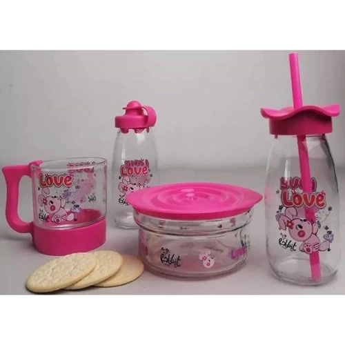 Детский набор посуды Vittora Boby розовый 4 пр. (1 VT-712010)