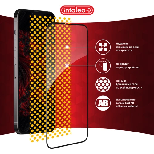 Захисне скло для iPhone Intaleo Tempered Glass Full Glue Black for iPhone 14 Plus | 13 Pro Max фото 5