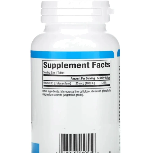 Natural Factors Vitamin D3 Вітамін Д3 25 мкг 1000 МО 180 м'яких таблеток: Тип Витамин D