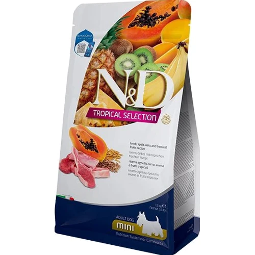 Сухой низкозерновой корм Farmina N&D Tropical Selection для взрослых собак мелких пород с ягненком и тропическими фруктами 1.5 кг (177881)