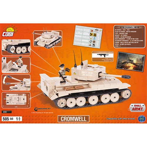Конструктор COBI World Of Tanks Кромвель, 505 деталей (COBI-3002) фото 8