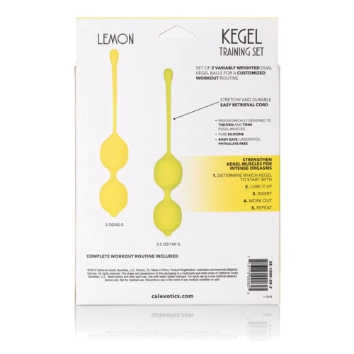 CalExotics Kegel Training Set Lemon вагинальные шарики, 9.5x3.25 см
