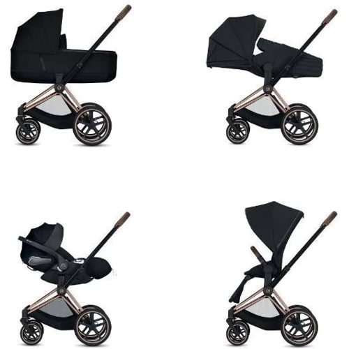 Прогулочная коляска Cybex Priam by Jeremy Scott Wings black (519001979): Материал колес EVA