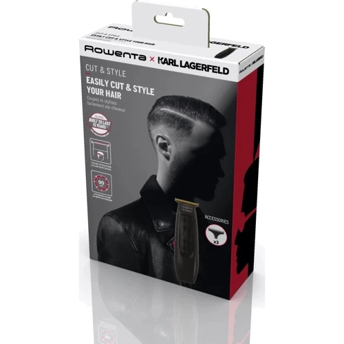 Машинка для стрижки (тример) Rowenta Karl Lagerfeld Cut & Style Stylization TN182LF0: Матеріал лез сталь