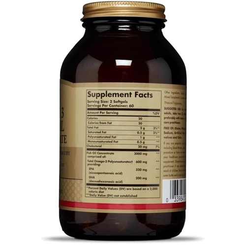 Solgar Omega-3 Fish Oil Concentrate, 120 Softgels: Пол Унисекс