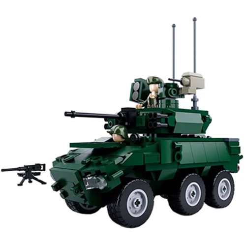 Конструктор SLUBAN M38-B0753 військовий, машина, фігурки, 382дет, 38-28,5-7см