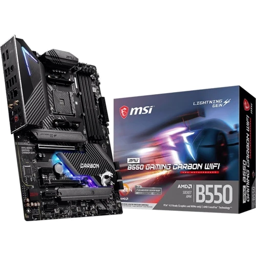 MSI MPG B550 GAMING CARBON WIFI: Разъемы на задней панели USB 3.1 Gen 2, USB Type-C