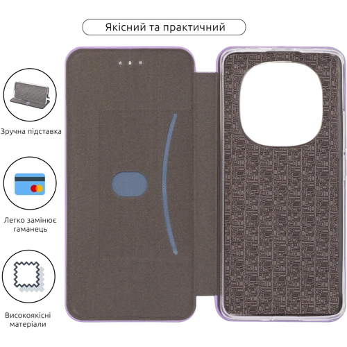 Чехол для телефонов ArmorStandart G-Case Lilac for Xiaomi Redmi Note 14 Pro 4G (ARM83382): Тип чехол-книжка