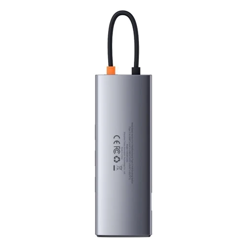 Адаптер Baseus Adapter USB-C to 3xUSB3.0+HDMI+TF+SD+USB-C+VGA+RJ45 Gray (CAHUB-CU0G): Колір серый